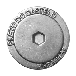 Botón PRETO DO CASTELLO Zamak Dull Nickel 22 mm
