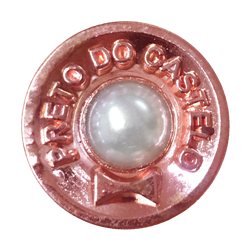 Botón PRETO DO CASTELLO Zamak Shinny Copper, perla 20 mm