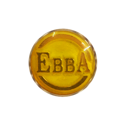 Remache EBBA Zamak Hanging Rose Gold con pintura amarilla y acrílico transparente 10mm